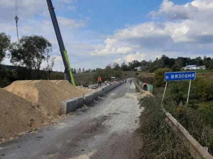 Ремонт моста у села Барятино в Данковском районе завершится к концу года