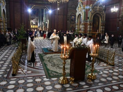 В Вознесенском кафедральном соборе совершена Рождественская вечерня