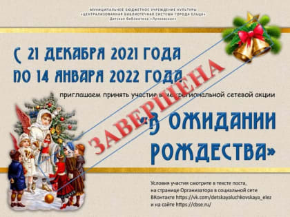 Межрегиональная сетевая акция «В ожидании Рождества»: УЧАСТИЕ