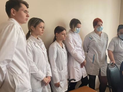 Студенты Лечебного дела на практике в кардиологическом отделении