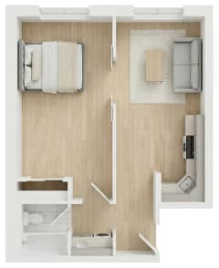 Apartment 422 floor plan (A5)