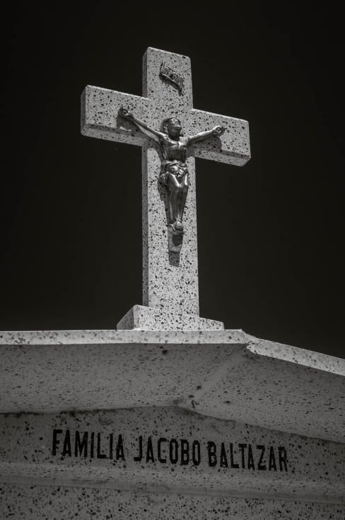 Cross on family tomb in Mezcala, Jalisco.