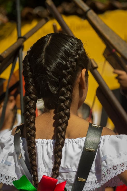 An adelita on El Día de la Revolción in Ajijic, Jalisco, Mexico.