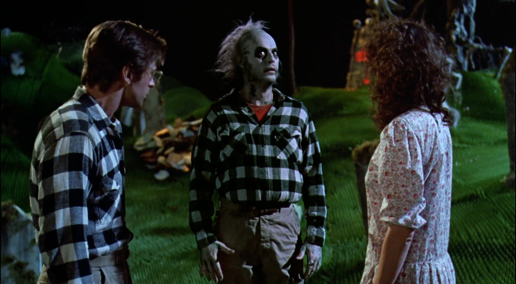 Beetlejuice (1988) featuring Michael Keaton's iconic practical effects and stop-motion wizardry