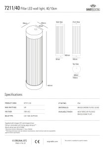Pillar Light Vägglampa Narrow 40 cm Chrome