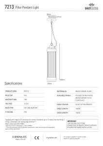 Pillar Pendant Taklampa