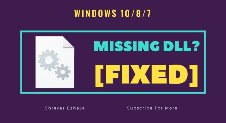 Sửa lỗi thiếu file Dll