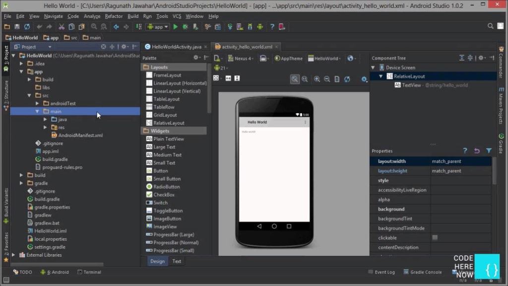 Cấu trúc thư mục project trong Android Studio