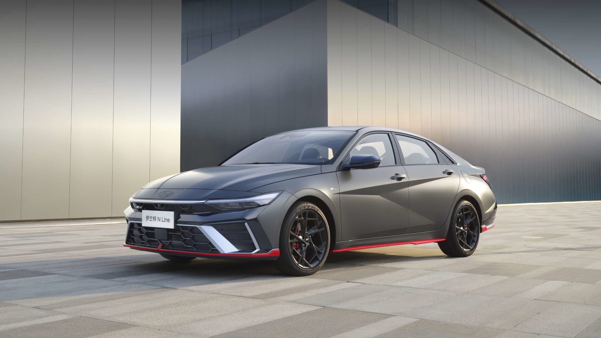 Hyundai Elantra — exterior hero shot for export from China
