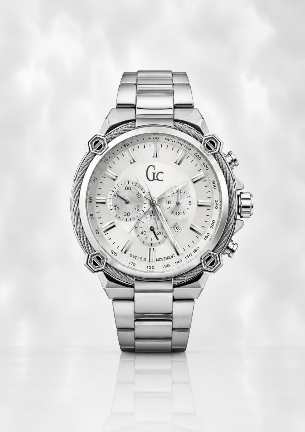 GC GUESS COLLECTION HOMME BOITE SIMPLE GRIS