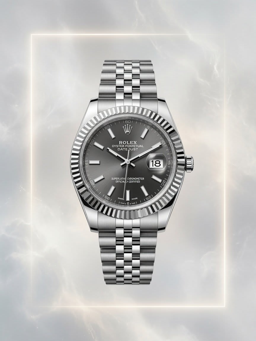 ROLEX TABLEAU GRIS HOMME BOITE SIMPLE