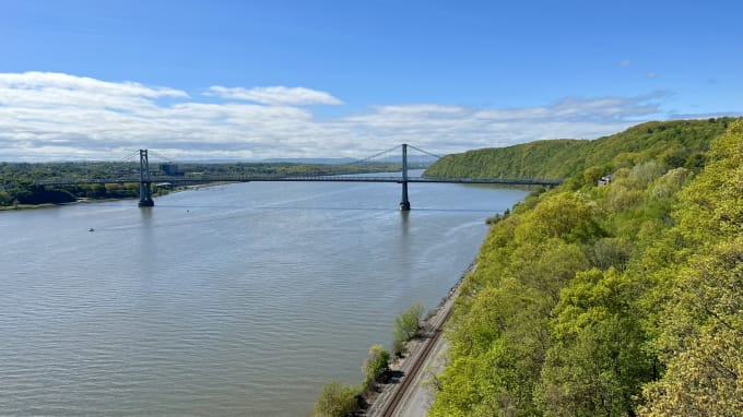 Looking south towards the Mid-Hudson Bridge