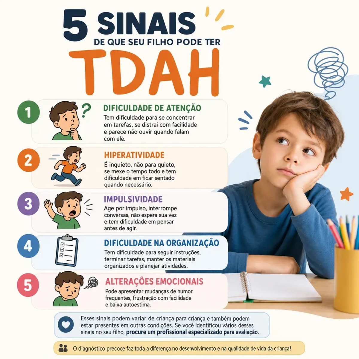 5 sinais de que seu filho pode ter TDAH