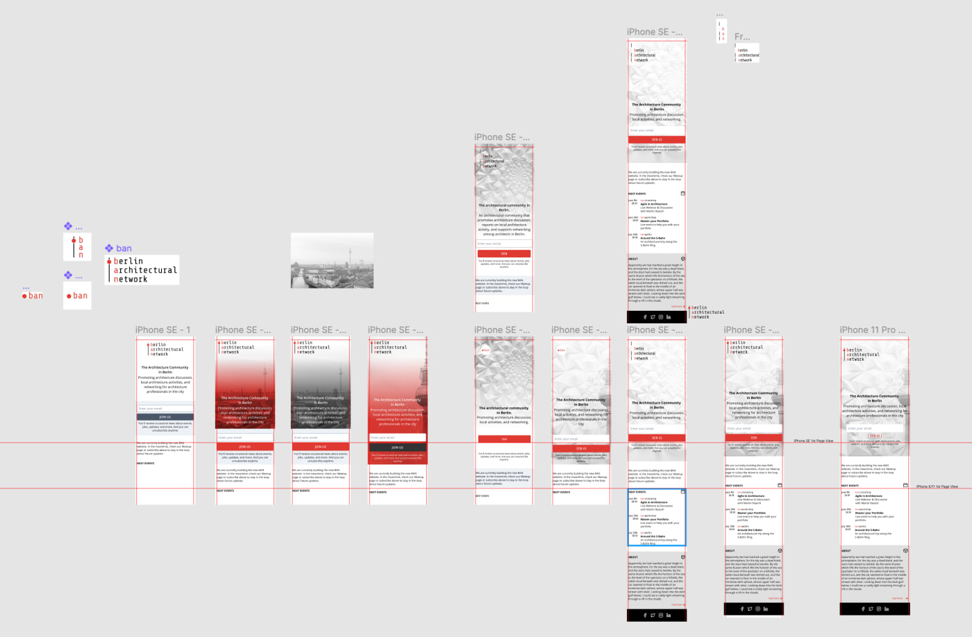 Screenshot of our Figma file