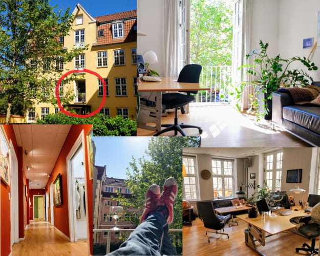 Kbh K: eget lukket kontor (1-3 pers) i grønne omgivelser og iværksættermiljø