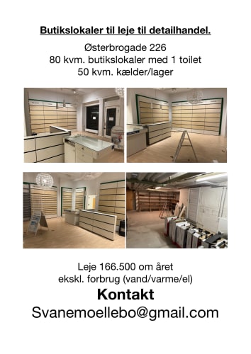 Butikslokale til detailhandel