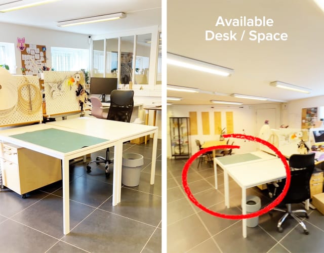 2 ledige kontor/værkstedspladser i den nordlige del af byen