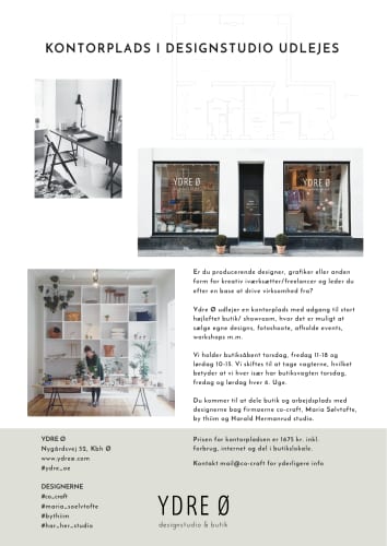 Vil du være med i vores butik og kontorfællesskab Ydre Ø?