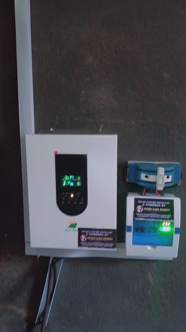 2kva solution set up for light,fan,freezer, charging centre etc - 1
