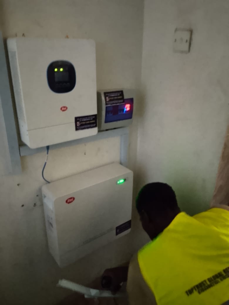 3.2kw installation done for TV, fan, light, freezer, etc - 2