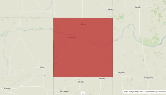 Map preview of Hemphill County, TX - Population Change 2010-2023 (Total)