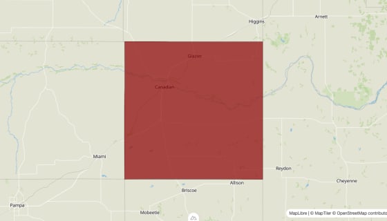 Map preview of Hill County, TX - Population Change 2020-2023 (Total)