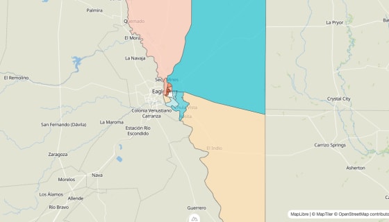 Map preview of Maverick County, TX - Population Change 2020-2023 (%)