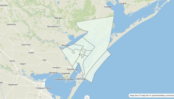 Map preview of Aransas County, TX - Housing Vacancy Rate