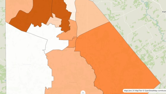 Map preview of Atascosa County, TX - Population by Census Tract (2023)