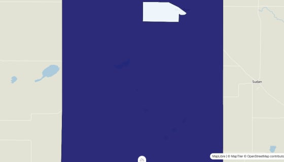 Map preview of Bailey County, TX - Median Home Value