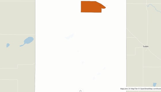Map preview of Bailey County, TX - Population by Census Tract (2023)