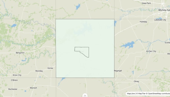 Map preview of Baylor County, TX - Housing Vacancy Rate