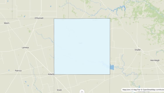 Map preview of Borden County, TX - Median Age