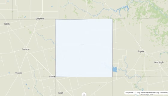 Map preview of Borden County, TX - Median Home Value