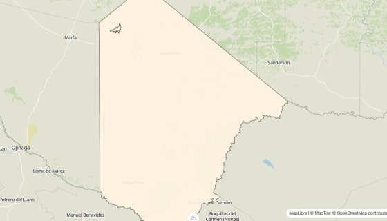 Map preview of Brewster County, TX - Bachelor's Degree Rate