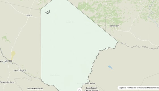 Map preview of Brewster County, TX - Housing Vacancy Rate