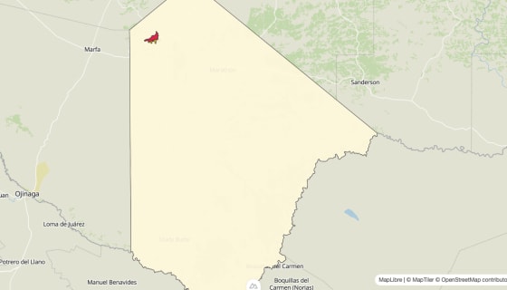 Map preview of Brewster County, TX - Median Gross Rent