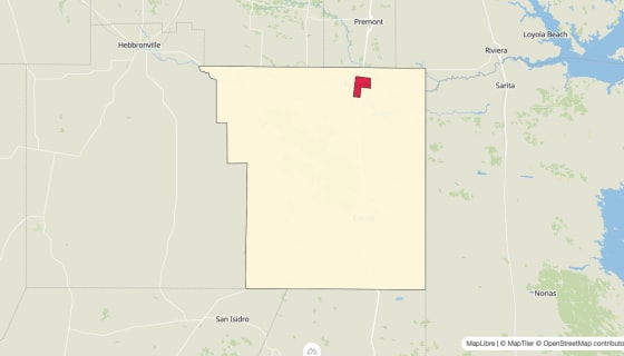 Map preview of Brooks County, TX - Median Gross Rent