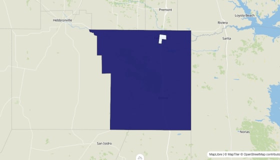 Map preview of Brooks County, TX - Median Home Value