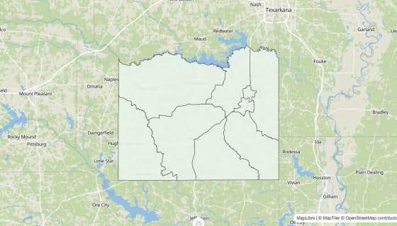 Map preview of Cass County, TX - Housing Vacancy Rate