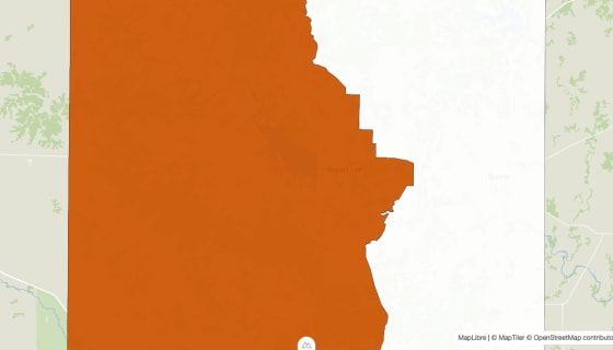 Map preview of Coke County, TX - Population by Census Tract (2023)