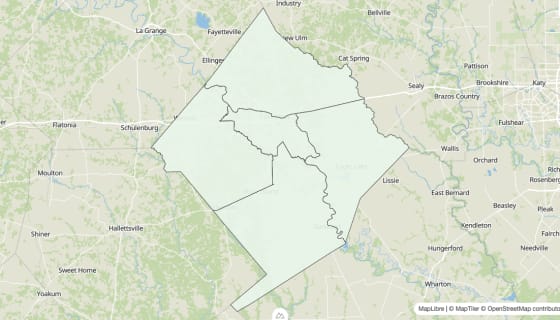 Map preview of Colorado County, TX - Housing Vacancy Rate