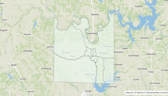 Map preview of Cooke County, TX - Housing Vacancy Rate