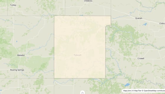 Map preview of Cottle County, TX - Bachelor's Degree Rate
