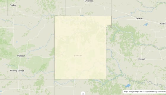 Map preview of Cottle County, TX - Median Gross Rent