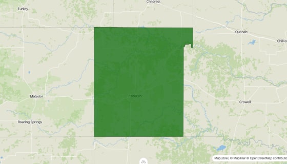 Map preview of Cottle County, TX - Poverty Rate