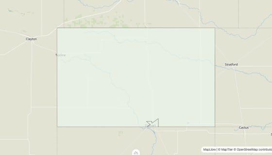 Map preview of Dallam County, TX - Housing Vacancy Rate