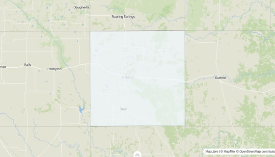Map preview of Dickens County, TX - Median Home Value