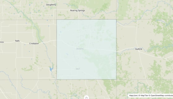 Map preview of Dickens County, TX - Unemployment Rate