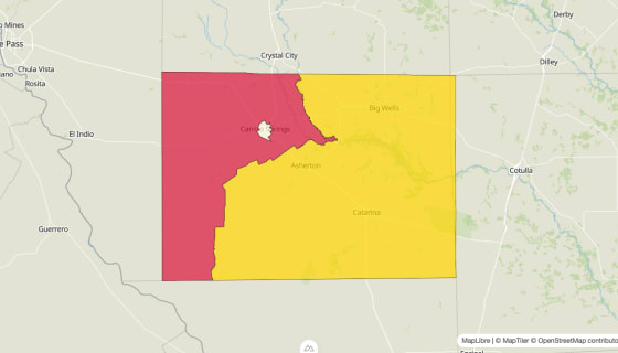 Map preview of Dimmit County, TX - Median Gross Rent